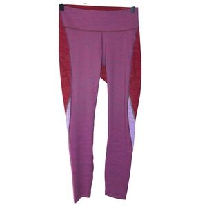 Outdoor Voices Athletic Leggings Red‎ Purple Colorblock Size Small Workout